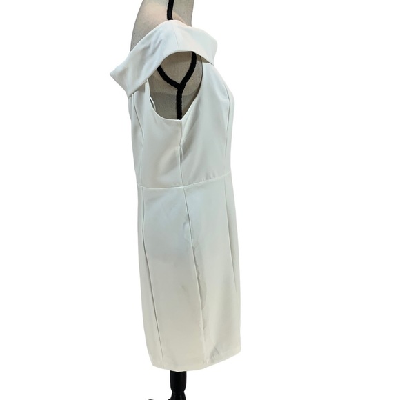 Sam Edelman Off The Shoulder Sleeveless Mini Dress - White - size 10 - Picture 2 of 7